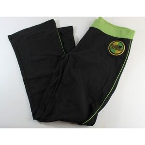 Harley Davidson Womens L Track Suit Pants Black Green Cotton Milwaukee Wisconsin